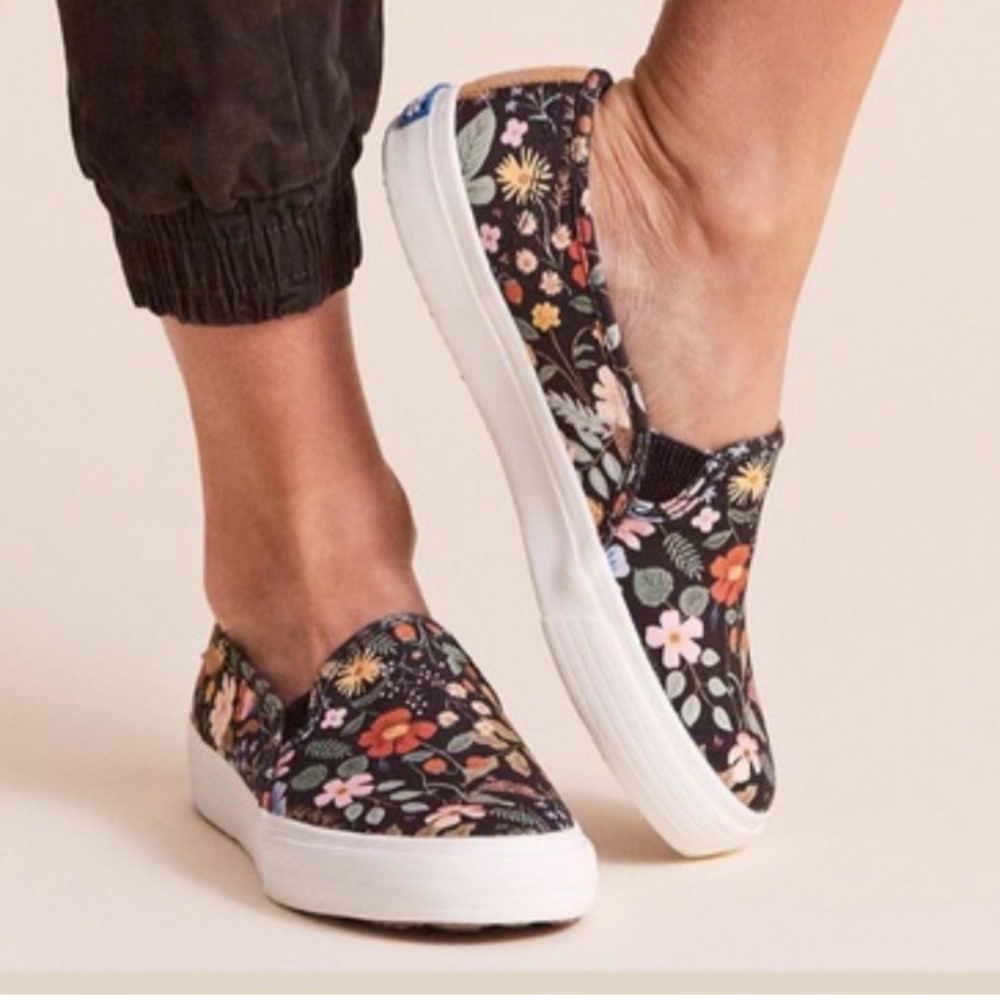 Women's Keds x Rifle Paper Co. Double Decker Strawberry Fields slip ons